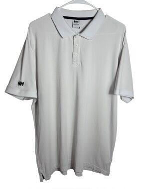 Helly Hansen White Performance Polo Shirt Men’s XL Golf Casual